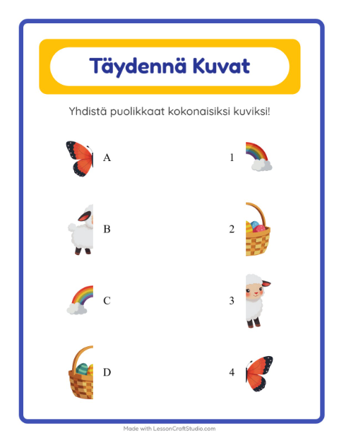 Yhdistä varjot – Pääsiäinen