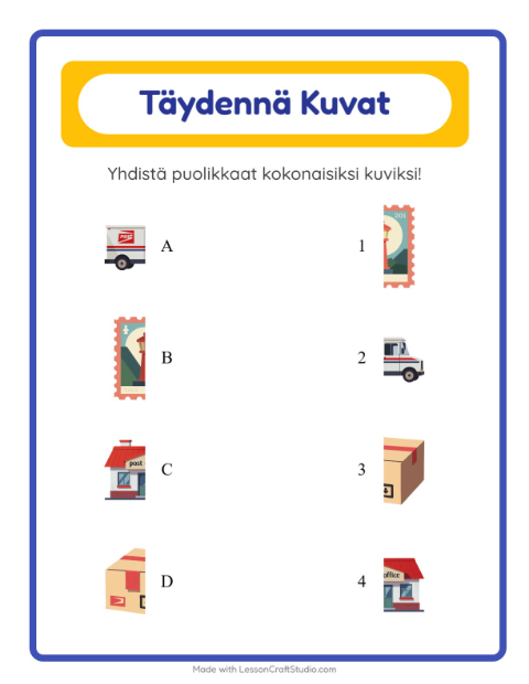 Yhdistä varjot – Postitoimisto