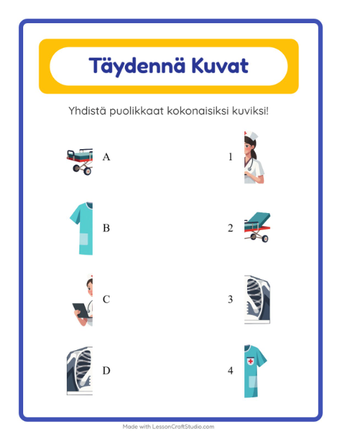 Yhdistä varjot – Sairaala