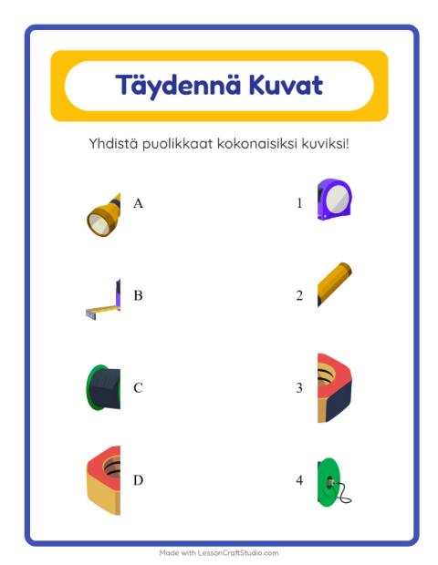 Yhdistä varjot – Työkalut