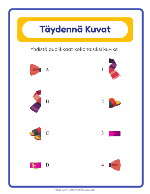 Yhdistä varjot – Vaatteet
