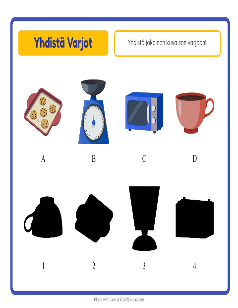 Etsi varjo – Keittiövälineet