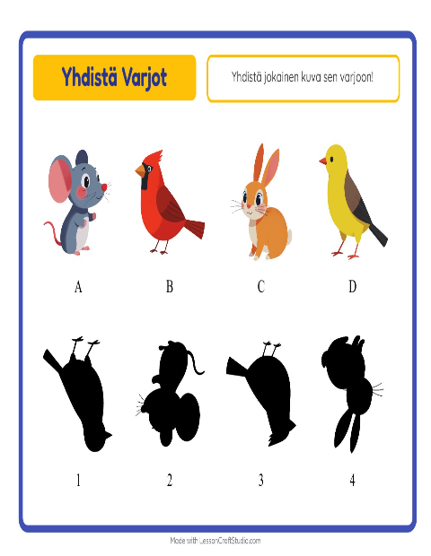 Etsi varjo – Metsän eläimet