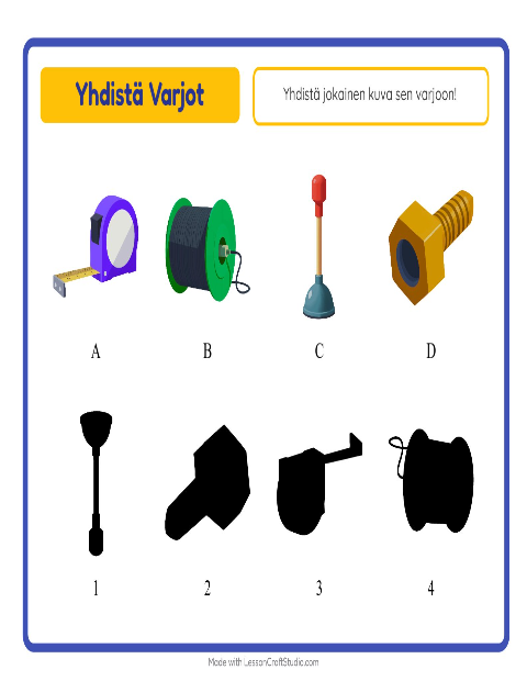Etsi varjo – Työkalut
