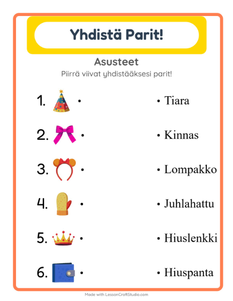 Lue ja yhdistä – Asusteet