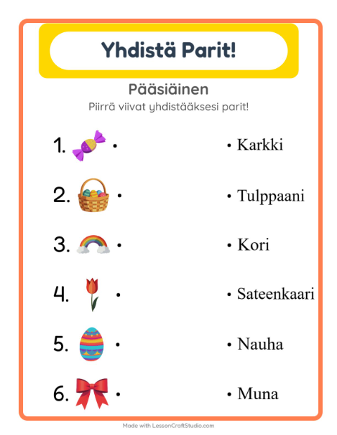 Lue ja yhdistä – Pääsiäinen