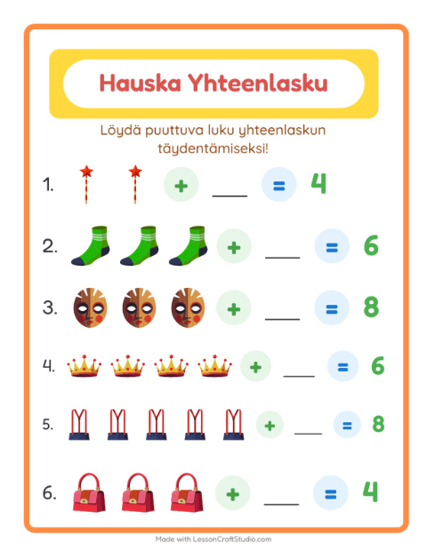 Puuttuva luku – Asusteet