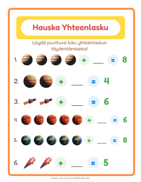 Puuttuva luku – Avaruus