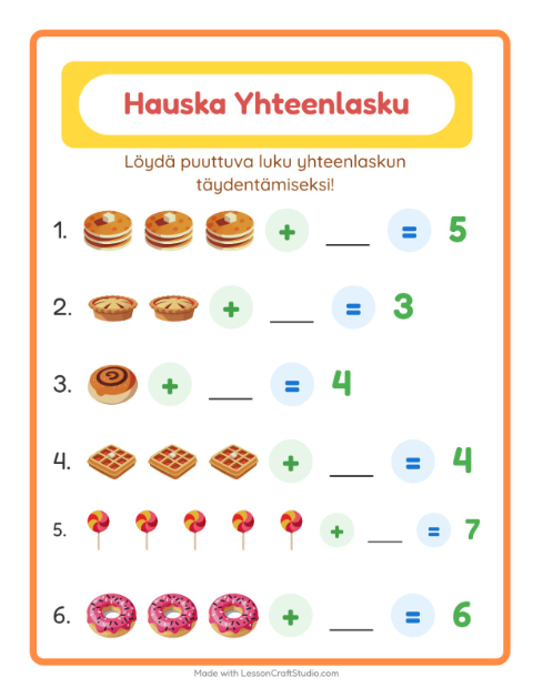 Puuttuva luku – Jälkiruoat ja makeiset