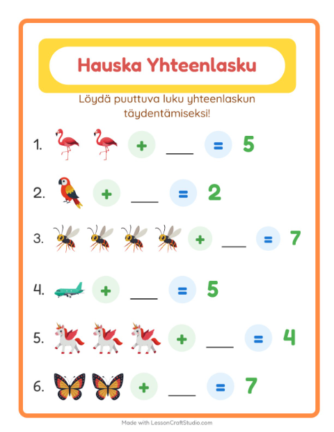 Puuttuva luku – Lentävät asiat