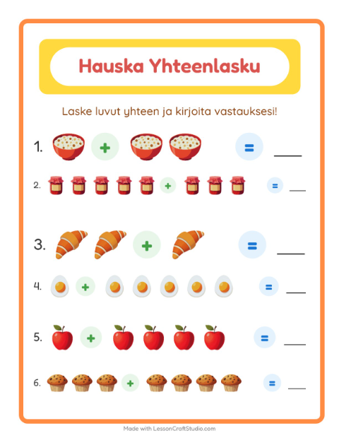 Yhteenlasku – Aamiainen