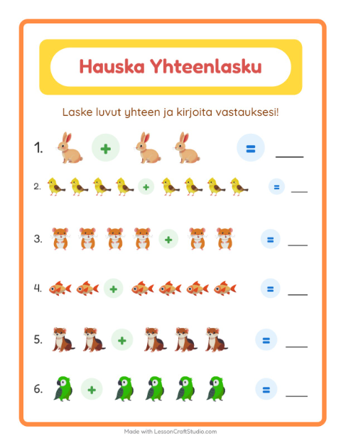 Yhteenlasku – Lemmikit