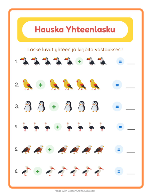 Yhteenlasku – Linnut