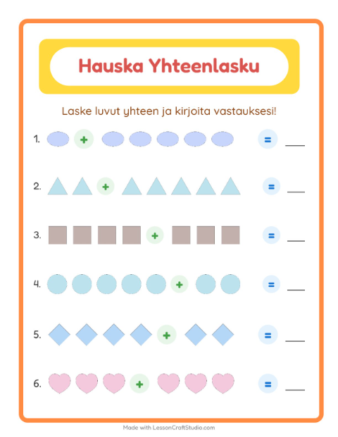 Yhteenlasku – Muodot