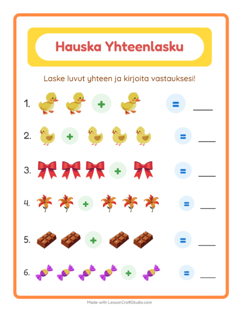 Yhteenlasku – Pääsiäinen