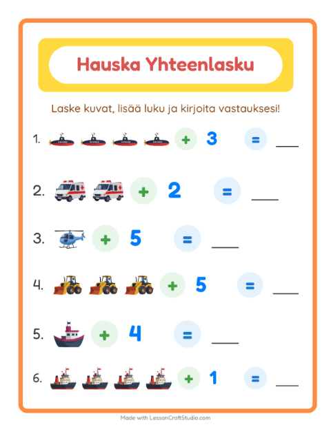 Kuvat ja luku yhteen – Ajoneuvot