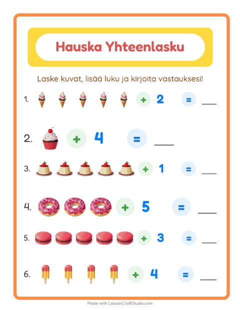 Kuvat ja luku yhteen – Jälkiruoat ja makeiset