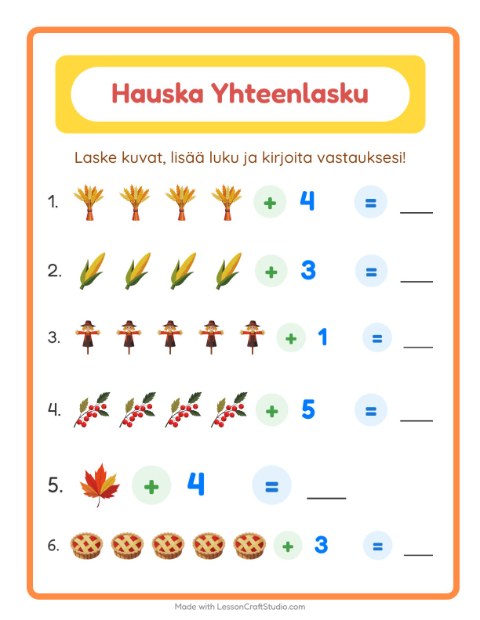 Kuvat ja luku yhteen – Kiitospäivä