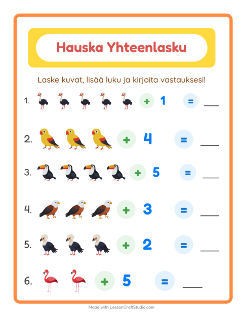 Kuvat ja luku yhteen – Linnut