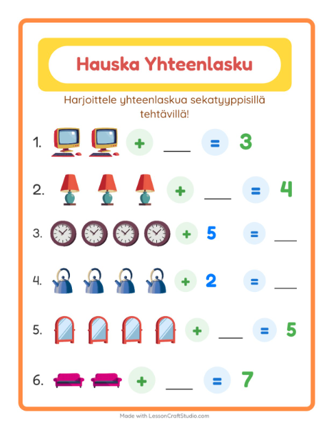 Yhteenlaskua sekaisin – Kodin ympärillä