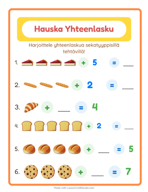 Yhteenlaskua sekaisin – Leipomo