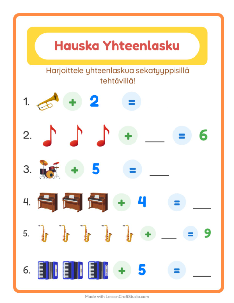 Yhteenlaskua sekaisin – Musiikki