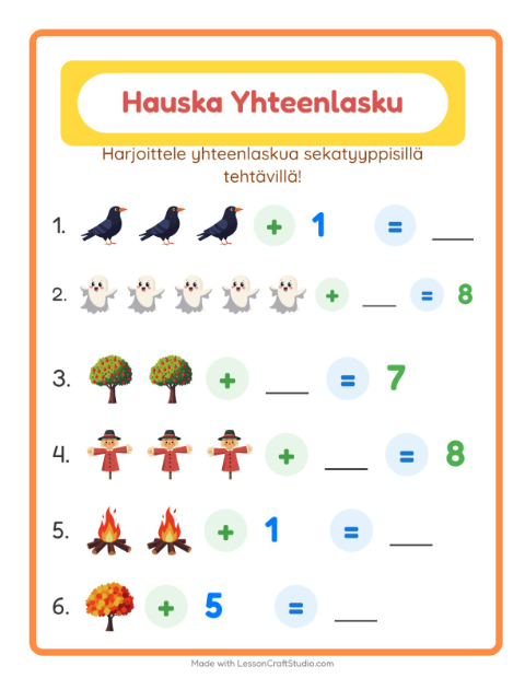 Yhteenlaskua sekaisin – Sekalaista