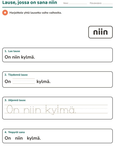 Esikatselu: Yleiset sanat-tehtäväarkki, Esiopetus