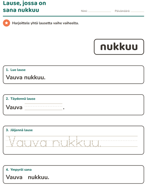 Esikatselu: Yleiset sanat-tehtäväarkki, Esiopetus
