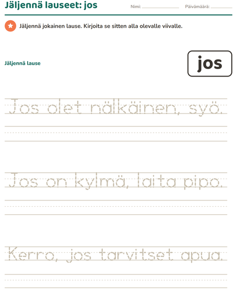 Esikatselu: Yleiset sanat-tehtäväarkki, Esiopetus