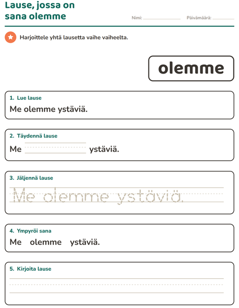 Esikatselu: Yleiset sanat-tehtäväarkki, Esiopetus