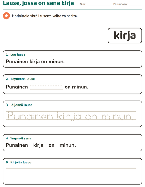 Esikatselu: Yleiset sanat-tehtäväarkki, Esiopetus
