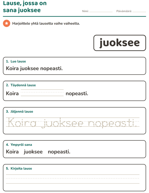 Esikatselu: Yleiset sanat-tehtäväarkki, Esiopetus