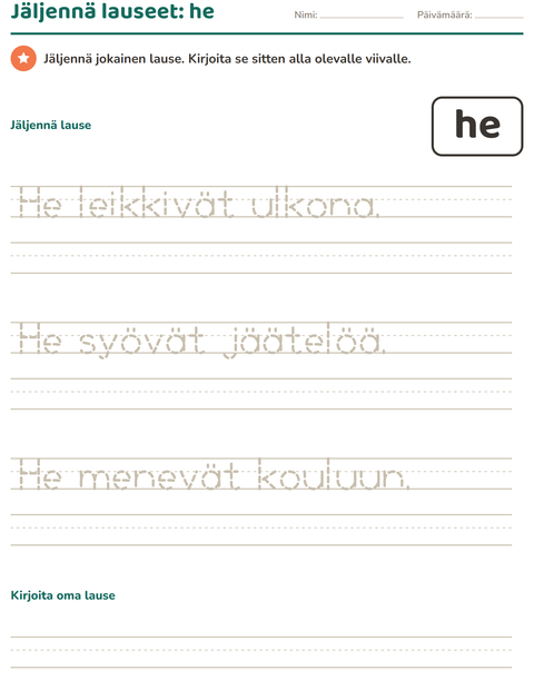 Esikatselu: Yleiset sanat-tehtäväarkki, Esiopetus