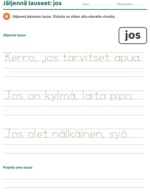 Esikatselu: Yleiset sanat-tehtäväarkki, Esiopetus
