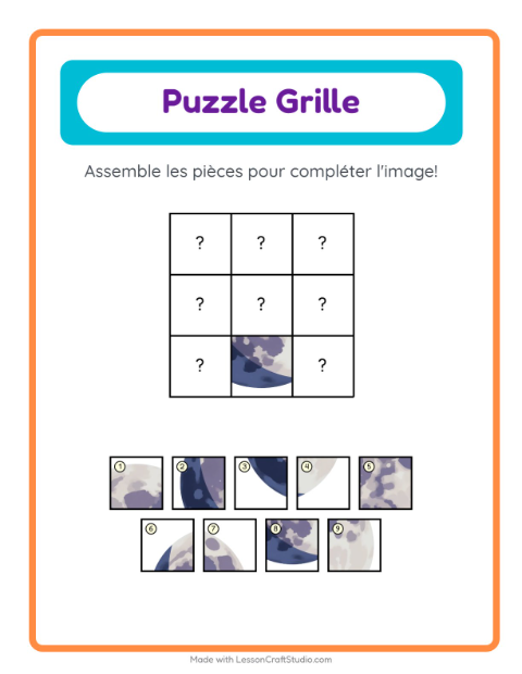 Aperçu de la fiche Appariement En Grille avec Espace pour École maternelle (grande section, 5-7 ans)