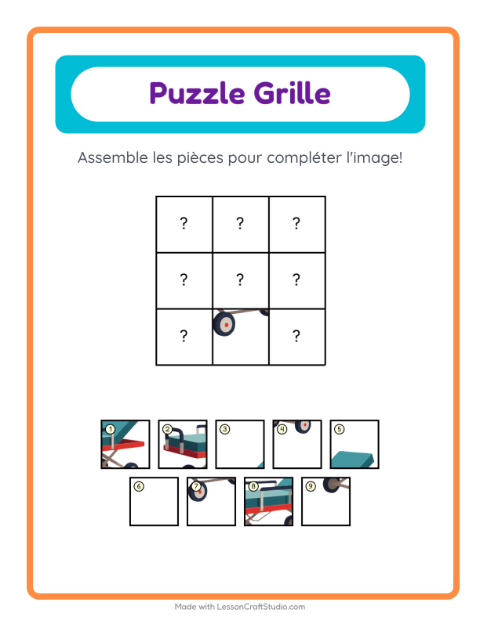 Aperçu de la fiche Appariement En Grille avec Hôpital pour École maternelle (grande section, 5-7 ans)