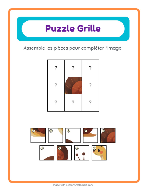 Aperçu de la fiche Appariement En Grille avec Insectes et bestioles pour École maternelle (grande section, 5-7 ans)