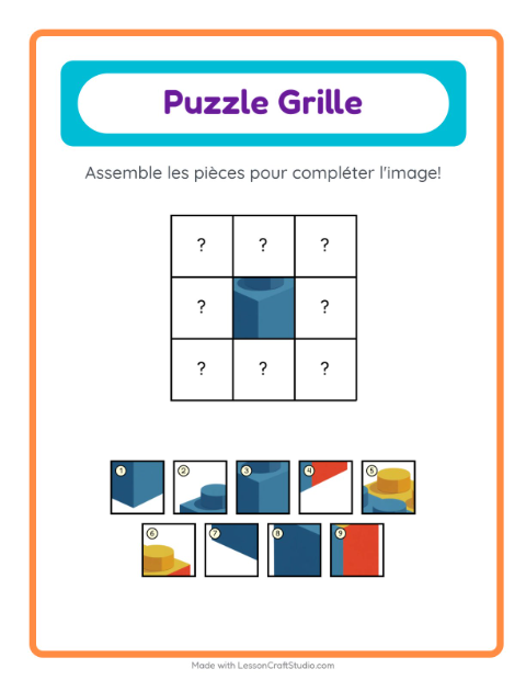 Aperçu de la fiche Appariement En Grille avec Jouets pour École maternelle (grande section, 5-7 ans)
