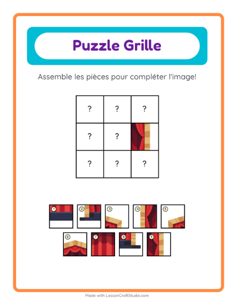 Aperçu de la fiche Appariement En Grille avec Musique pour École maternelle (grande section, 5-7 ans)