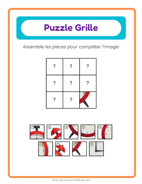 Aperçu de la fiche Appariement En Grille avec Ustensiles de cuisine pour École maternelle (grande section, 5-7 ans)