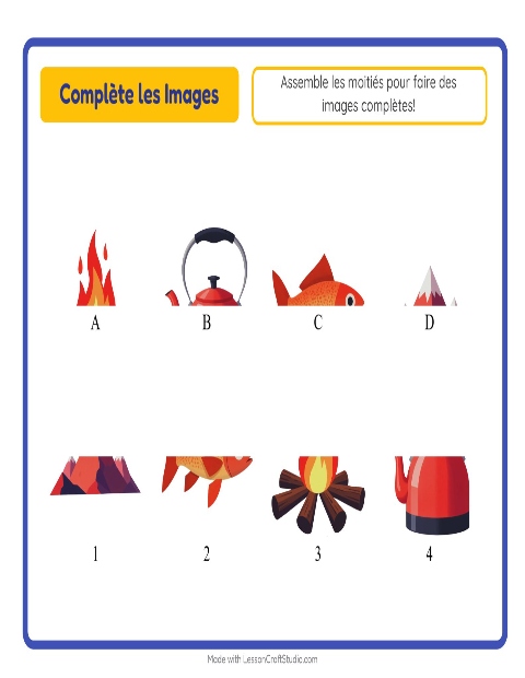 Aperçu de la fiche Apparier Les Ombres avec Camping pour École maternelle (grande section, 5-7 ans)