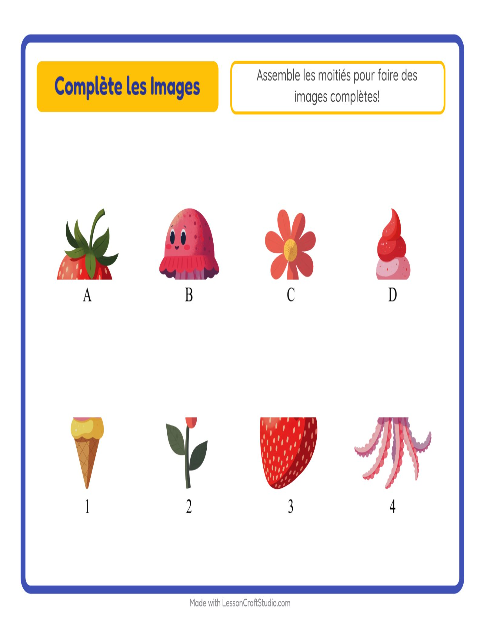 Aperçu de la fiche Apparier Les Ombres avec Été pour École maternelle (grande section, 5-7 ans)