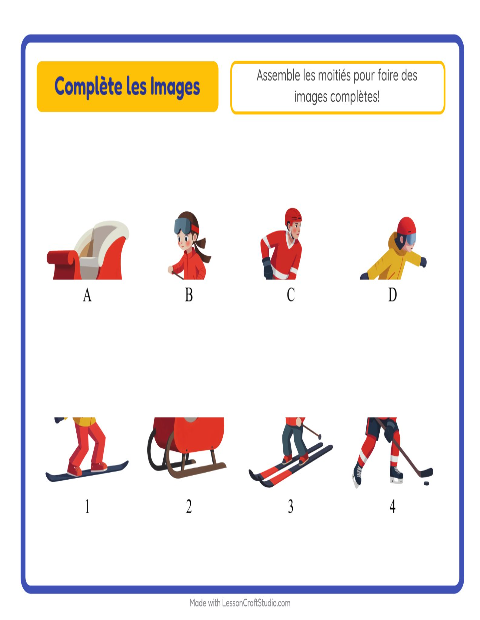 Compléter l'image – Hiver