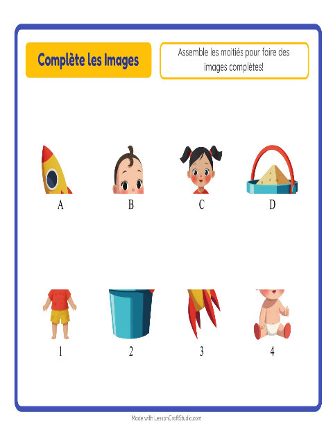 Compléter l'image – Jouets
