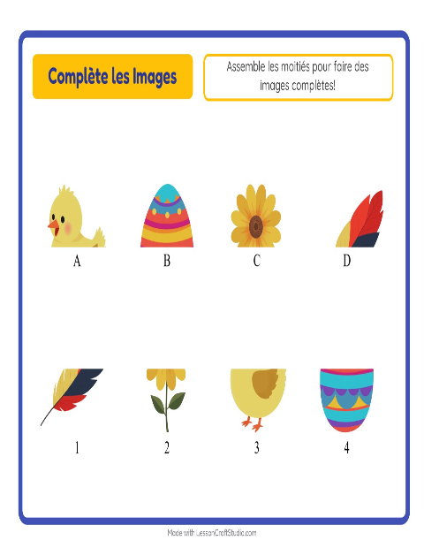 Aperçu de la fiche Apparier Les Ombres avec Pâques pour École maternelle (grande section, 5-7 ans)