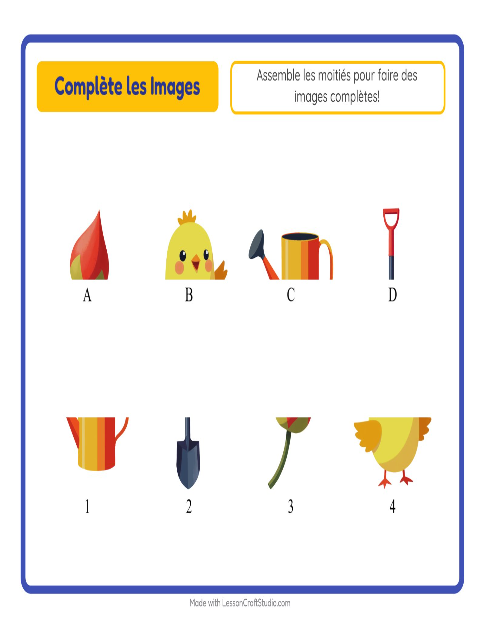Aperçu de la fiche Apparier Les Ombres avec Printemps pour École maternelle (grande section, 5-7 ans)