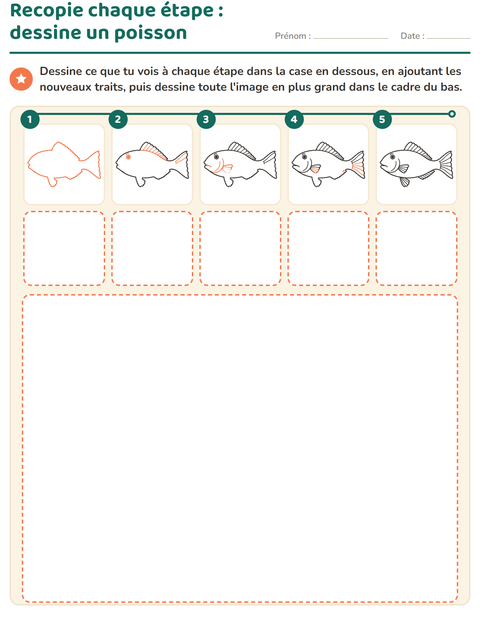 Aperçu de la fiche Apprendre à dessiner pour CP (cours préparatoire)