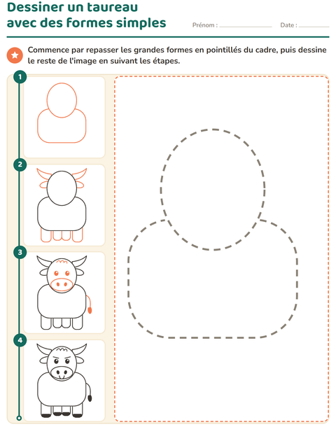 Aperçu de la fiche Apprendre à dessiner pour École maternelle (grande section, 5-7 ans)