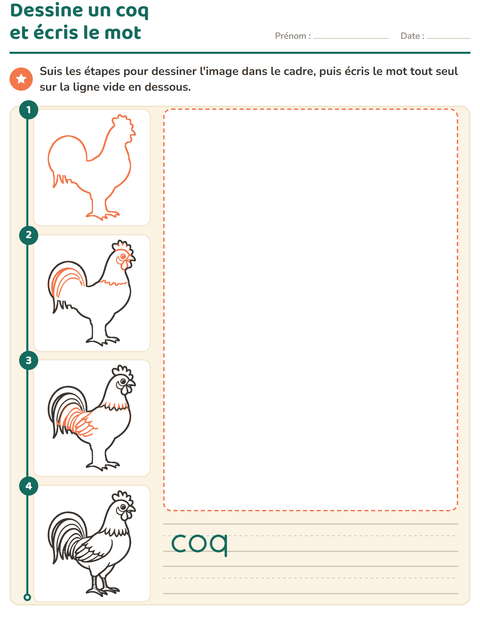 Aperçu de la fiche Apprendre à dessiner pour École maternelle (grande section, 5-7 ans)